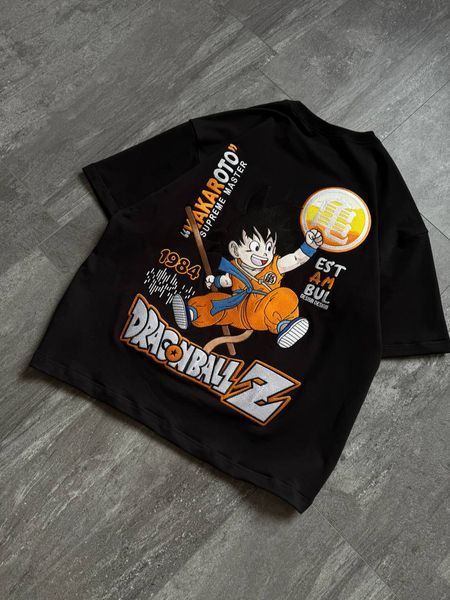 Goku large embroidery oversize t-shirt 31.259 фото