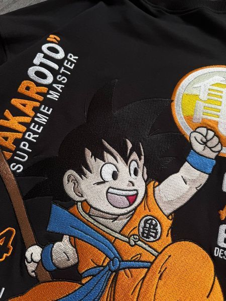 Goku large embroidery oversize t-shirt 31.259 фото