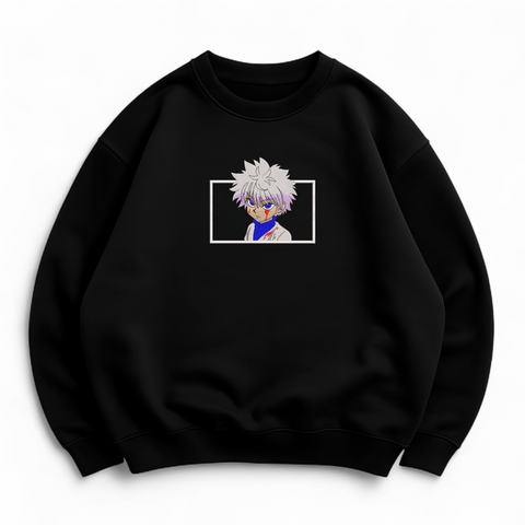 Killua boxed v3 oversize sweatshirt, Black, S (warm)