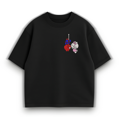 Spider-man and Kitty oversize t-shirt, Black, XS