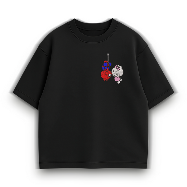 Spider-man and Kitty oversize t-shirt, Black, XS