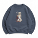 Frieren with hookah oversize sweatshirt, Gray, S (warm)