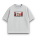 Jiraya boxed oversize t-shirt, light gray, XS