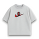 swoosh Spider-man and Venom oversize t-shirt, light gray, XS