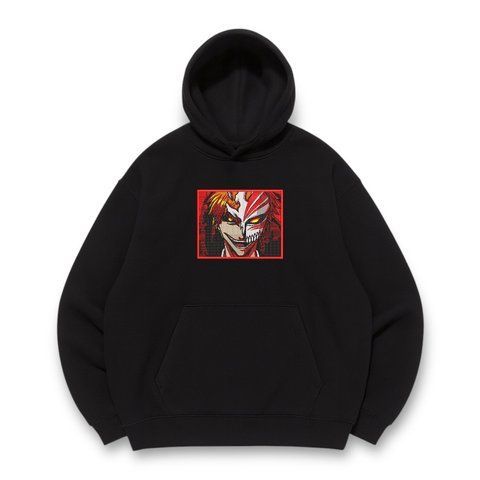 Ichigo Kurosaki boxed v2 oversize hoodie, Black, S (warm)