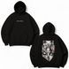 Itachi parts large embroidery oversize hoodie, Black, S (warm)