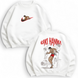 Baki large embroidery oversize sweatshirt, White, S (warm)