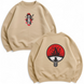 Itachi anime + Uchicha logo oversize sweatshirt, Beige, S (warm)