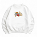 Luffy fist boxed oversize sweatshirt, White, S (warm)