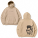 Yuta Okkotsu large embroidery oversize hoodie, Beige, S (warm)