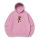 Mouse gym oversize hoodie, light pink, S (not warm)