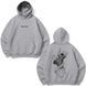 Toji Fushiguro large embroidery oversize hoodie, light gray, S (not warm)