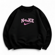 nk car pink oversize sweatshirt, Черный, S(утепленная)