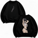 Maki Zen`in large embroidery v3 oversize sweatshirt, Black, S (warm)