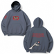 Berserk boxed v2 + kleymo + text eng + behelit oversize hoodie, Gray, S (warm)