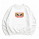 Rengoku boxed text oversize sweatshirt, White, S (warm)