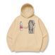 Frieren with kvass oversize hoodie, Beige, S (warm)