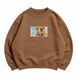 Rengoku boxed oversize sweatshirt, Brown, S (warm)