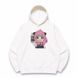 Anya Forger with vodka oversize hoodie, White, S (warm)