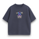 don't want to die skinny oversize t-shirt, Dark gray, XS