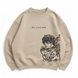 Yuta Okkotsu large embroidery oversize sweatshirt, Beige, S (warm)