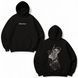 Toji Fushiguro large embroidery oversize hoodie, Black, S (warm)