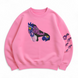 Killer Queen Jojo oversize sweatshirt, Pink, S (warm)