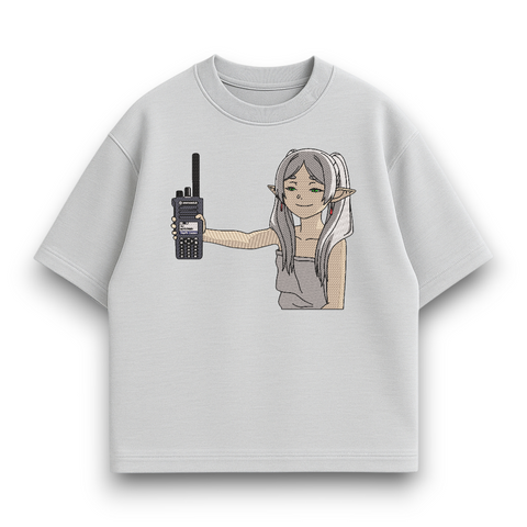 Frieren with walkie-talkie oversize t-shirt 30.926 фото