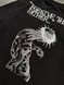 Jesus Jojo large embroidery oversize t-shirt, Black, XS