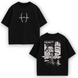 Choso large embroidery oversize t-shirt, Black, XS