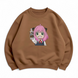 Anya Forger with vodka oversize sweatshirt, Brown, S (warm)