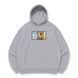 Rengoku boxed oversize hoodie, light gray, S (not warm)