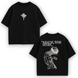 Jesus Jojo large embroidery oversize t-shirt, Black, XS