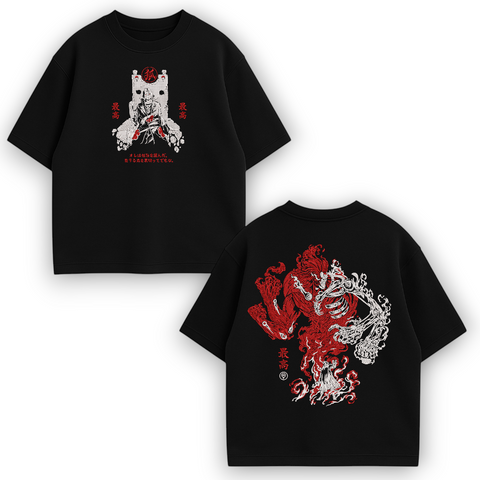 Itachi throne large embroidery oversize t-shirt 31.540 фото