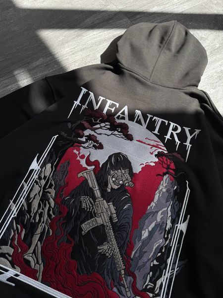 Infantry large embroidery oversize hoodie 30.859 фото