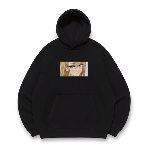 Marin Kitagawa boxed oversize hoodie, Black, S (warm)