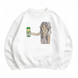 Frieren with beer svitle oversize sweatshirt, White, S (warm)