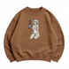 Frieren naked with whiskey oversize sweatshirt, Brown, S (warm)