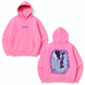 Solo leveling dragon large embroidery oversize hoodie, Pink, S (warm)