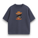 Hats one piece oversize t-shirt, Dark gray, XS