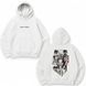 Itachi parts large embroidery oversize hoodie, White, S (warm)