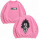 Kenpachi Zaraki large embroidery oversize sweatshirt, Pink, S (warm)