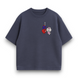 Spider-man and Kitty oversize t-shirt, Dark gray, XS
