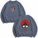 Itachi anime + Uchicha logo oversize sweatshirt, Gray, S (warm)
