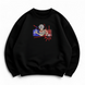 Satoru Gojo boxed v7 oversize sweatshirt, Black, S (warm)