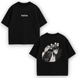 Sukuna large embroidery v3 oversize t-shirt, Black, XS
