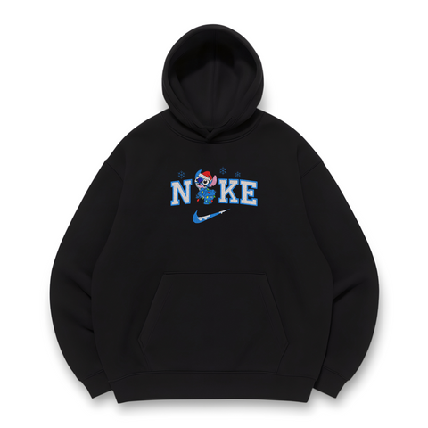 nk Stitch Christmas v2 oversize hoodie, Black, S (warm)