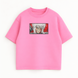 Jiraya boxed oversize t-shirt, Pink, XS
