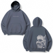 Yuta Okkotsu large embroidery oversize hoodie, Gray, S (warm)