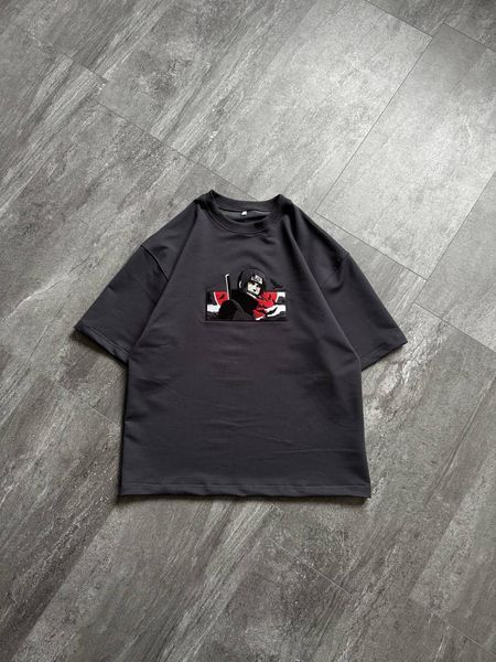 Itachi boxed oversize t-shirt, White, XS
